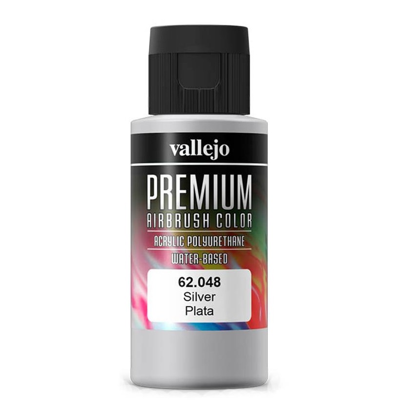 acril. premium airbrush plata metalico nº48