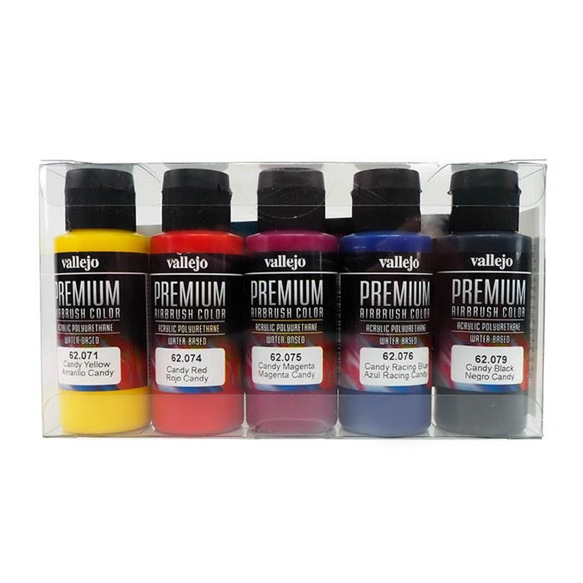 acril. premium airbrush 5 col basic transp