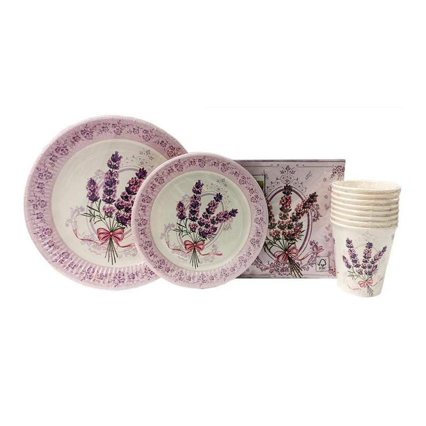 set 8vasos+8plat.pq+8plat.gr+20servil.lavanda