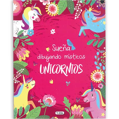 libro infantil para colorear unicornios rosa 24 pag