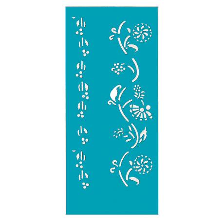 plantilla greca bordado floral 40x18cm cbo 331-06