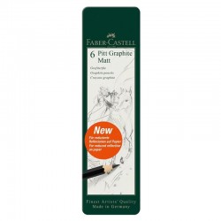 estuche 6 lap. grafito matt faber castell  surt.