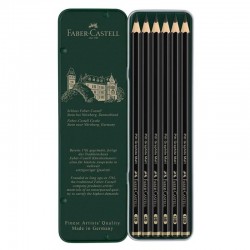 estuche 6 lap. grafito matt faber castell  surt.