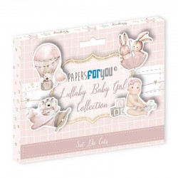 Die Cuts 20 pzs 300gr. Lullaby Baby Girl  Papers For You