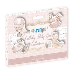 Die Cuts 20 pzs 300gr. Lullaby Baby Girl  Papers For You