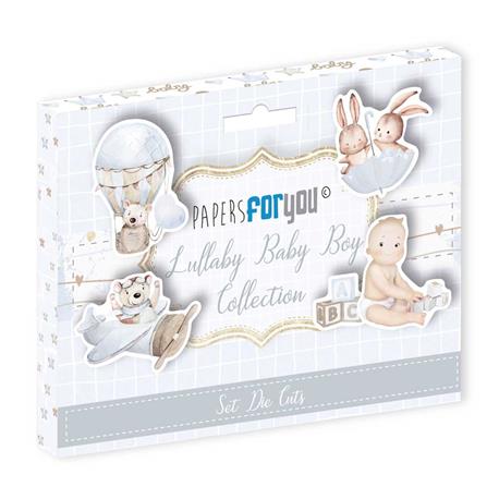 Die Cuts 20 pzs 300gr. Lullaby Baby Boy Papers For You