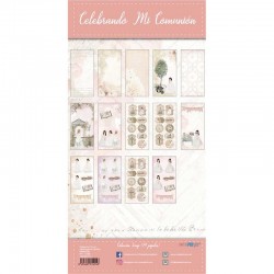 Colección 10 Papeles Scrap Una cara 180gr 6"x12" (Celebrando Mi Comunión Niñas) Papers For You 2