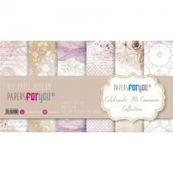 Kit Papel Scrap Vellum 6 Papeles 160gr (Celebrando Mi Comunión Niñas) Papers For You