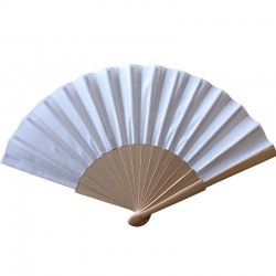 ABANICO MADERA BLANCO 23 cm