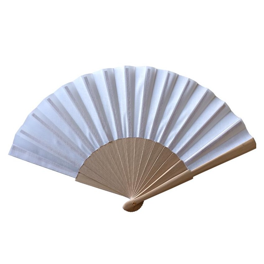 ABANICO MADERA BLANCO 23 cm