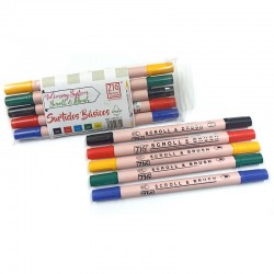 SET 5 ROTUL SCROLL & BRUSH 2 PUNTAS BASICOS