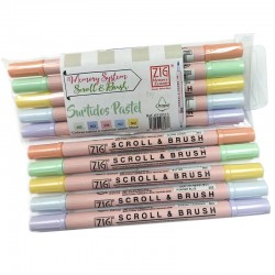 SET 5 ROTUL SCROLL & BRUSH 2 PUNTAS PASTEL