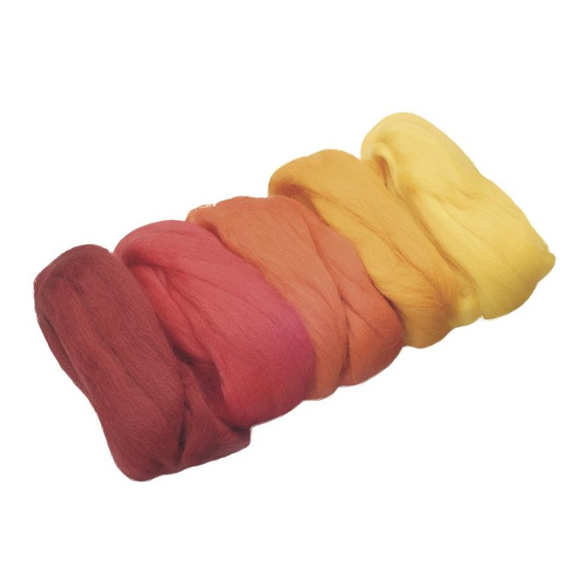 surt 5 col fuego lanas enfeltrar de 50g