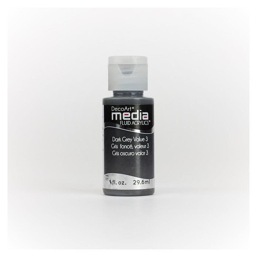 ACRILICO FLUID MEDIA® Valor gris oscuro 3 (Serie 1)