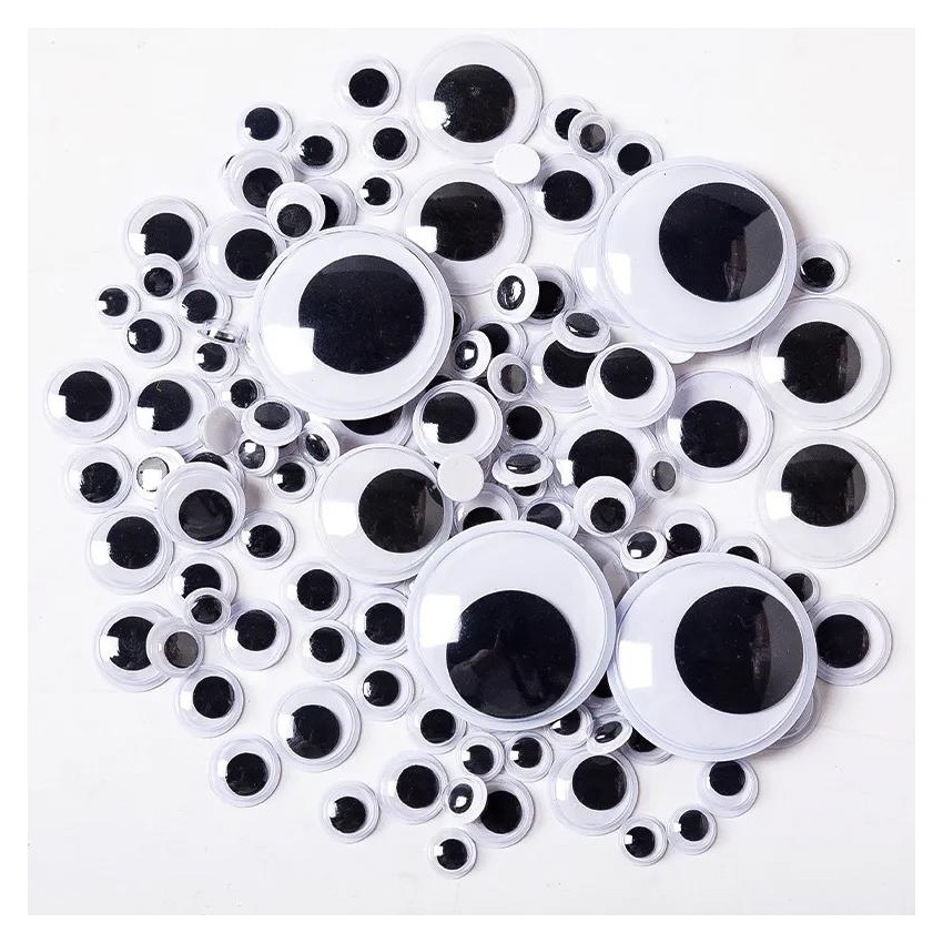 100 ojos moviles adhesivos 16mm