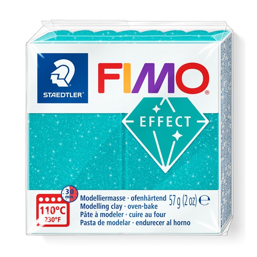 fimo effect turquesa glitter...