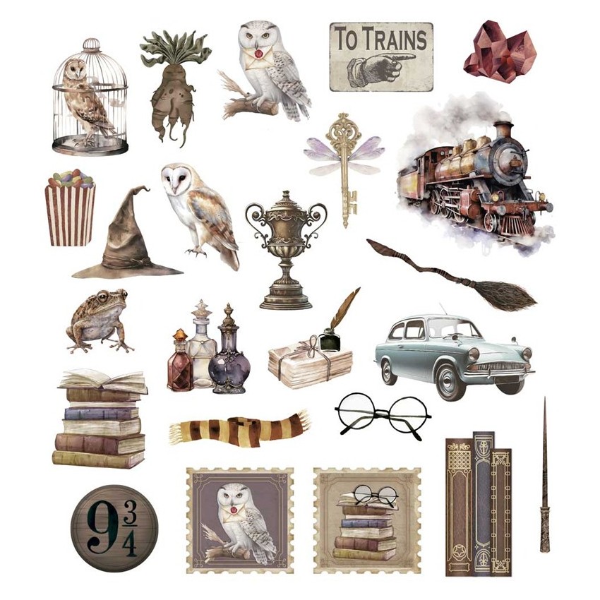 Die Cuts 24 pzs 300gr. Wizarding...