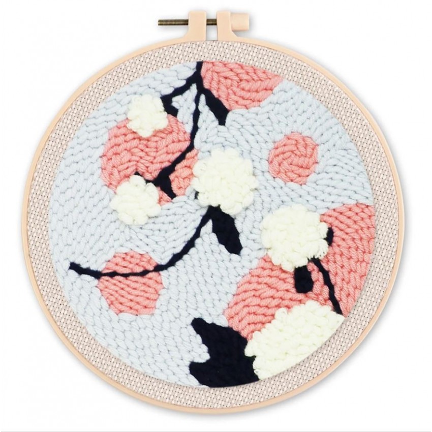 Flores de algodon Set Punch needle 20...