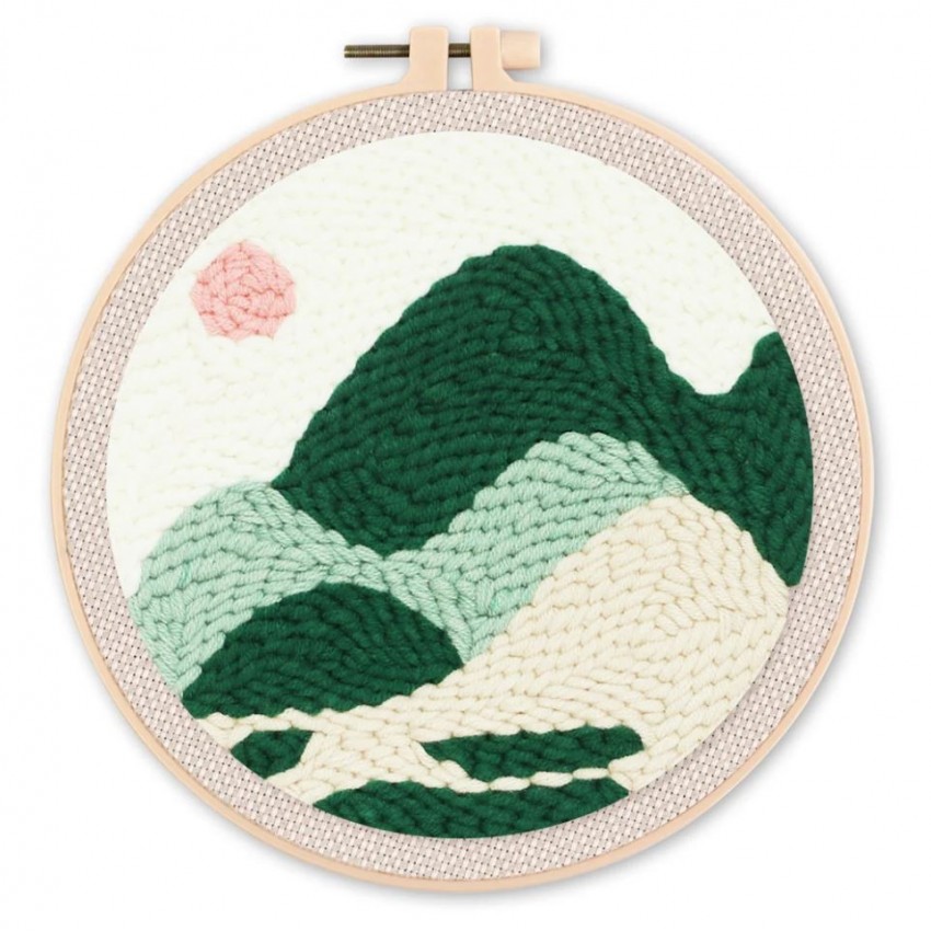 Montañas Set Punch needle 20 cm diam.