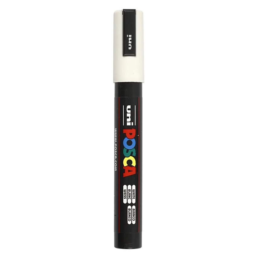 rot Posca PC-5M  2,5 mm blanco