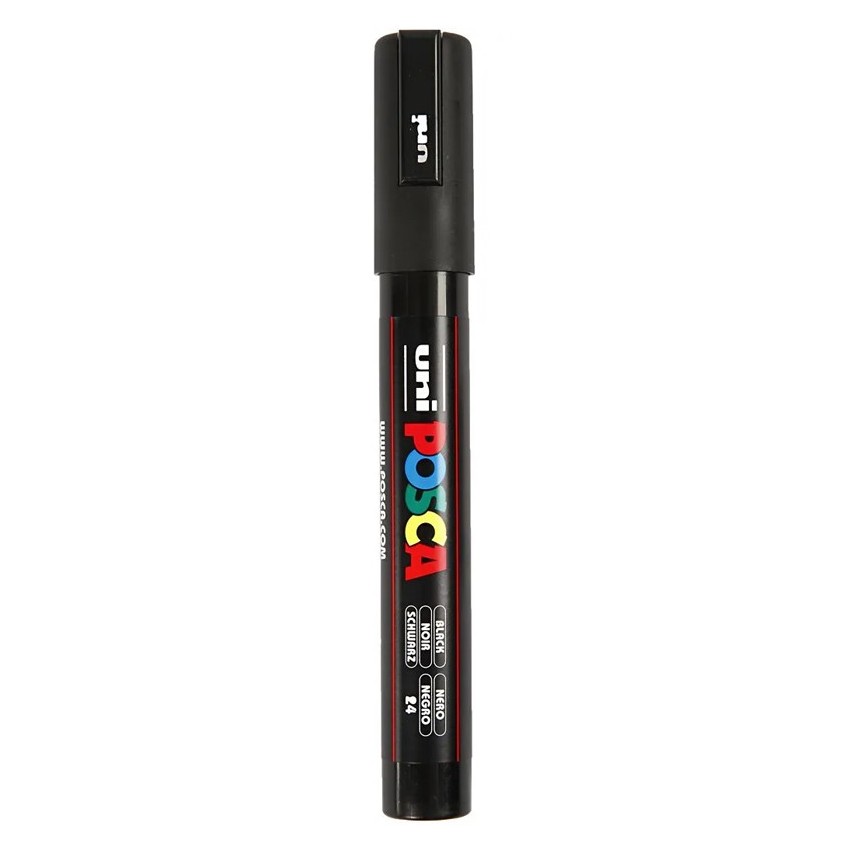 rot Posca PC-5M  2,5 mm negro