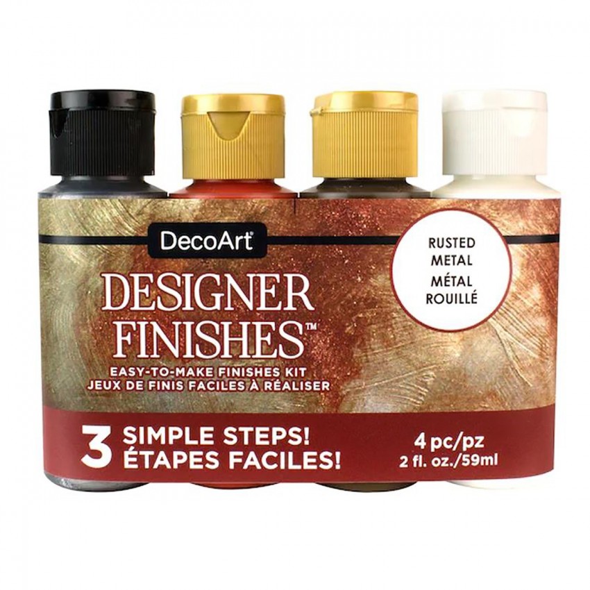 pack 4 designer finishes metal oxido...