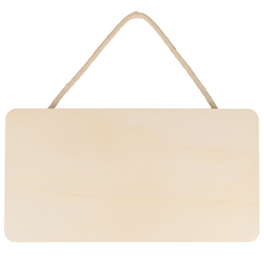 Placa de madera Artemio (21x11 cm)
