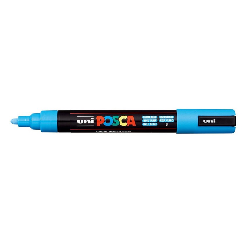 rot Posca PC-5M  2,5 mm azul claro