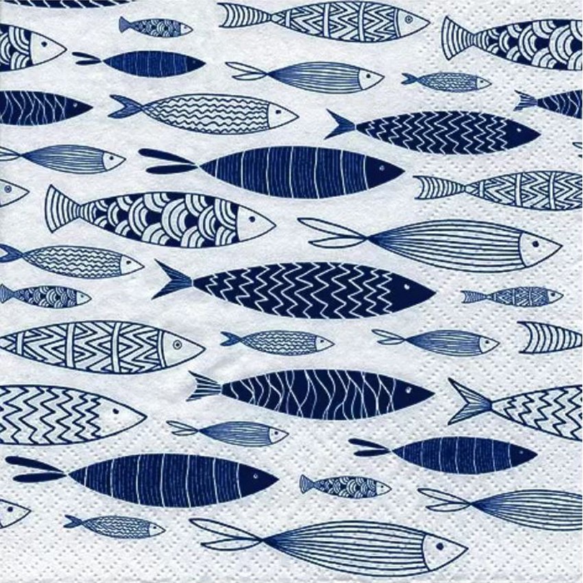 paque 20 servilletas Fondo peces 370440
