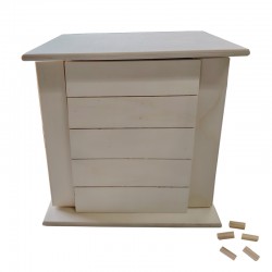 Caja joyero c tapa, 4...