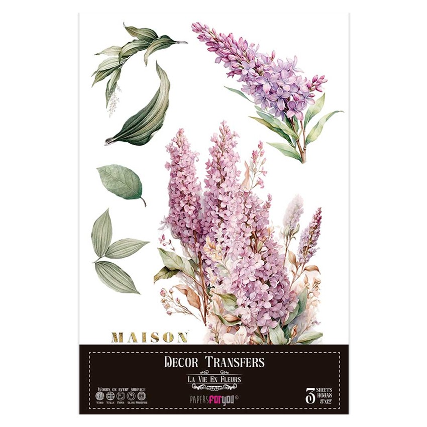 Decor Transfers Lilas 20x30cm 8"x 12"...