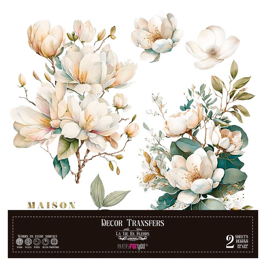 Decor Transfers Magnolias 30x30cm...