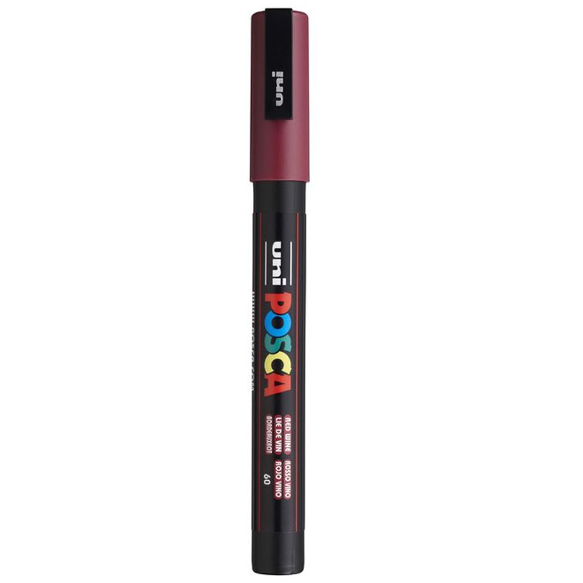 rot. posca pc-3m 1,3mm rojo vino