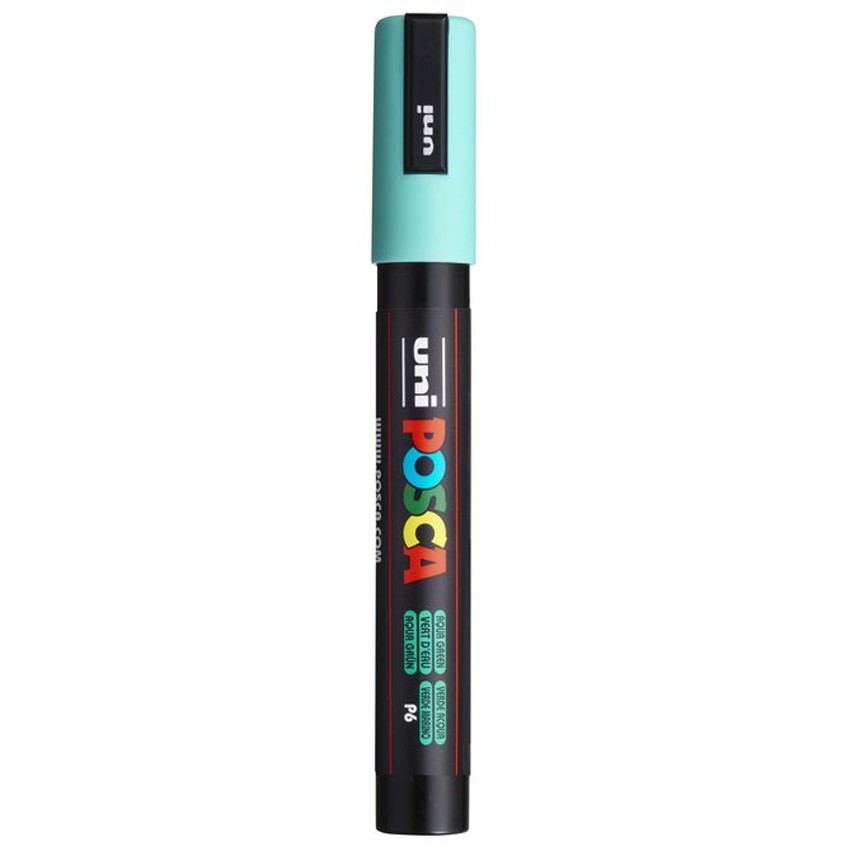 rot Posca PC-5M  2,5 mm verde marino P6