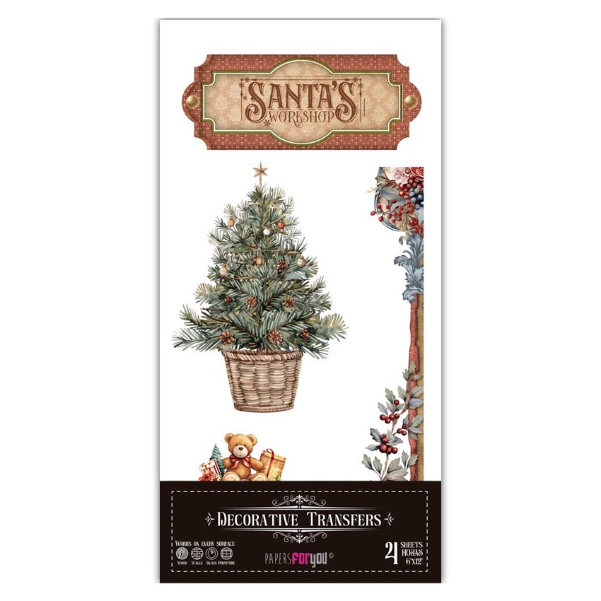 Decor Taller de Santa 15x30cm  6"x...