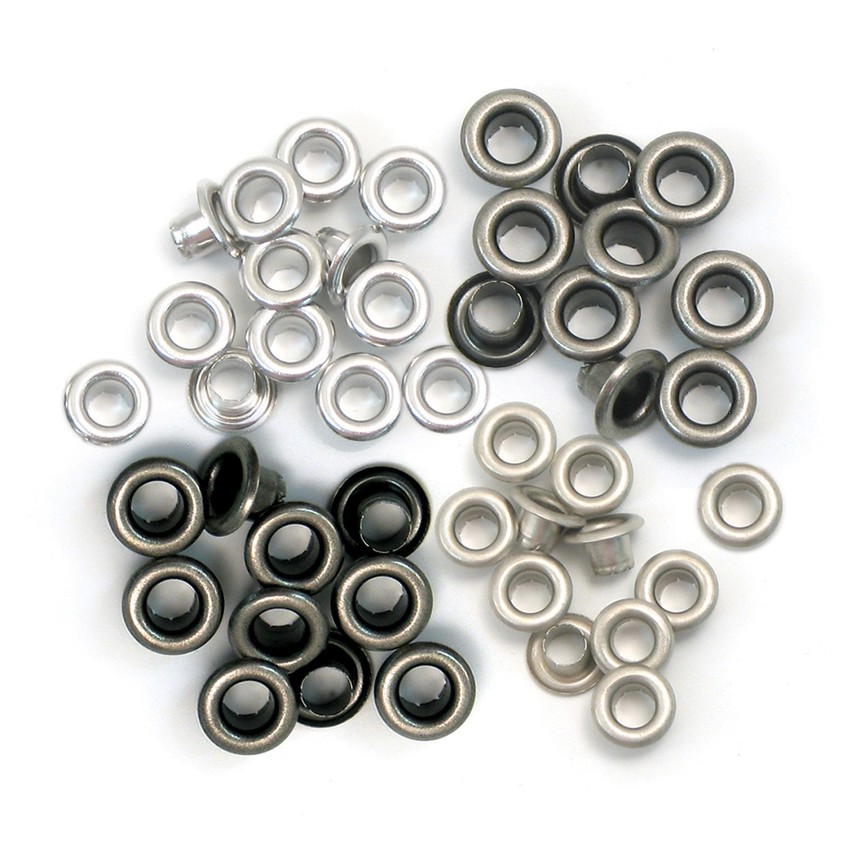 Set 60 ojales 4 tonos metales frios