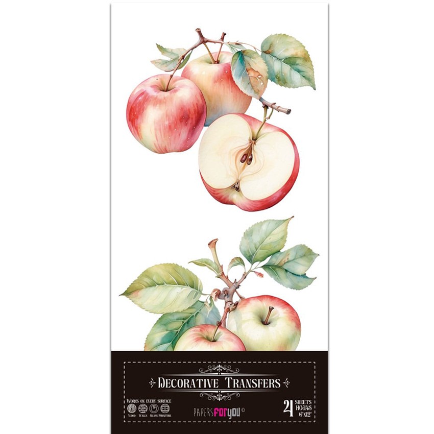 Decor Transfers red apples 15x30cm...