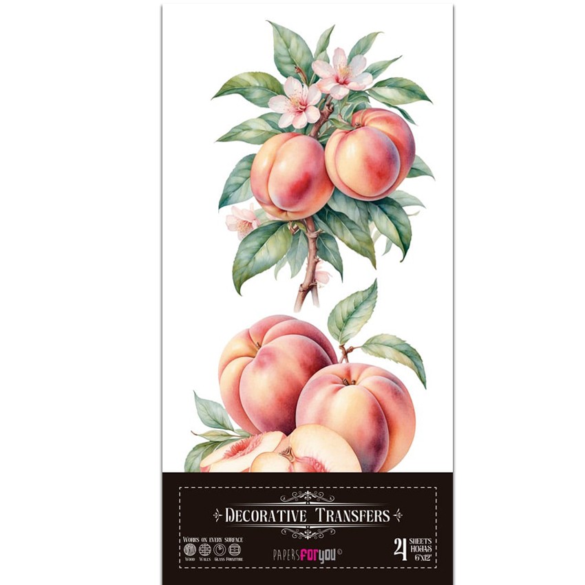 Decor Transfers peach 15x30cm  6"x...
