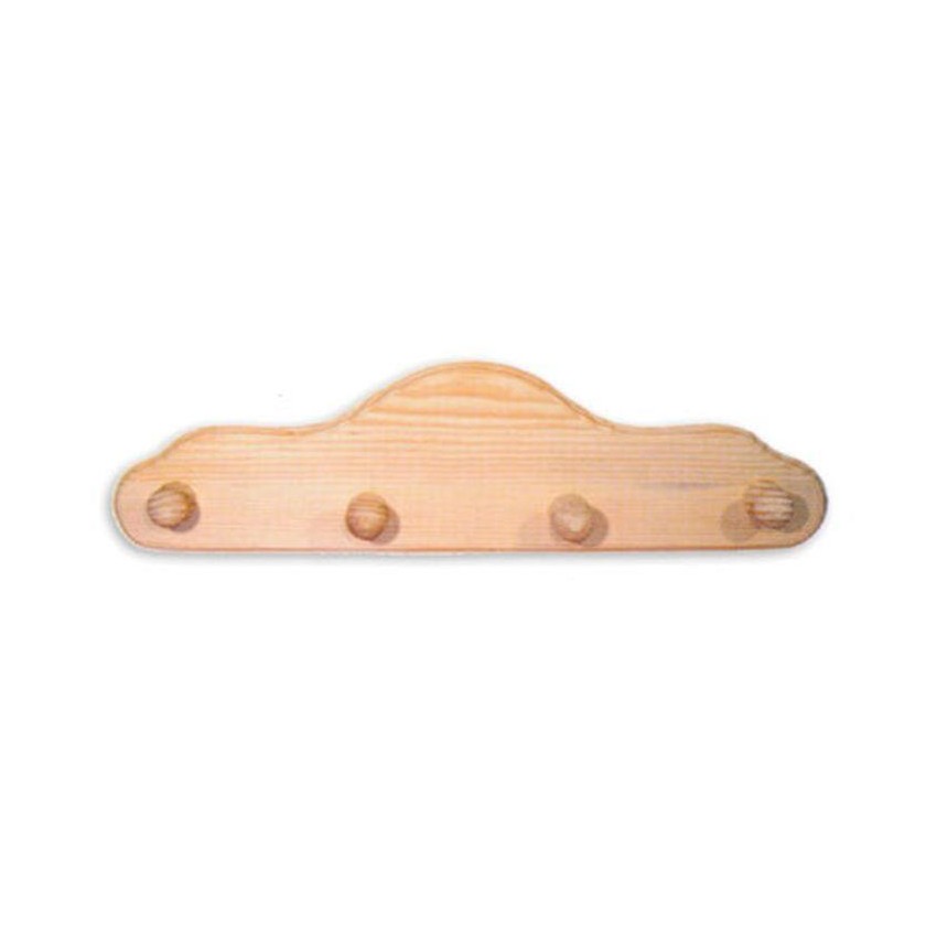 PERCHA 4 POMOS PINO 79x23,5cm