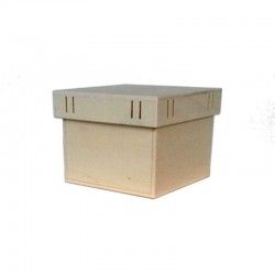 CAJA LAZOS CUADRADA TAPA SUELTA 10x10x8cm