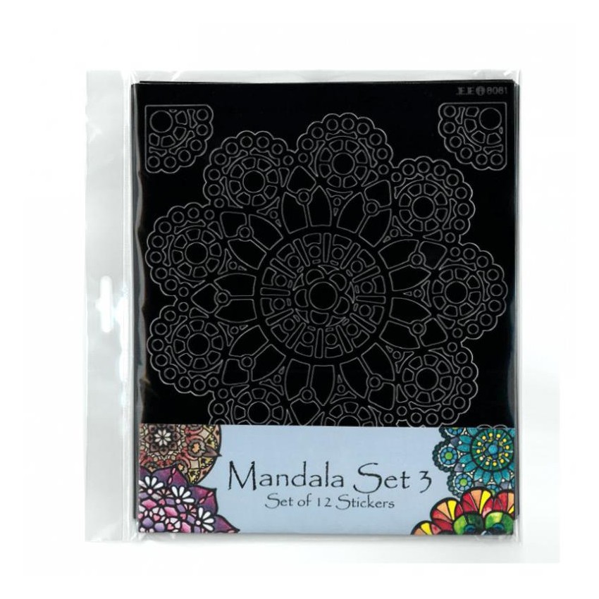 SET 3x4 modelos STICKERS MANDALA 9