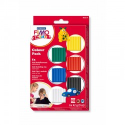 SET FIMO KIDSCOLOUR PACK-BASIC 6 PAST.SURT.42gr