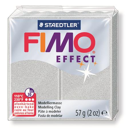FIMO EFFECT PLATA METALICO Nº81    PASTILLA 56 grs