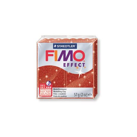 FIMO EFFECT ROJO GLITTER       Nº202 PASTILLA 56gr