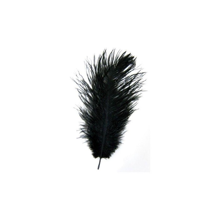PLUMA AVESTRUZ 30cm NEGRA