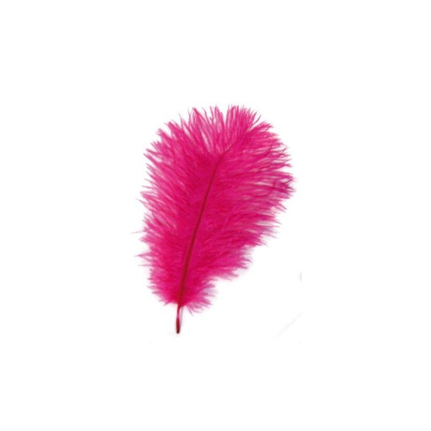 PLUMA AVESTRUZ 30cm FUCSIA