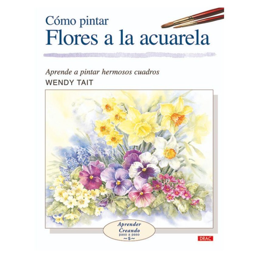 LIBRO DRAC COMO PINTAR FLORES A LA ACUARELA -5-