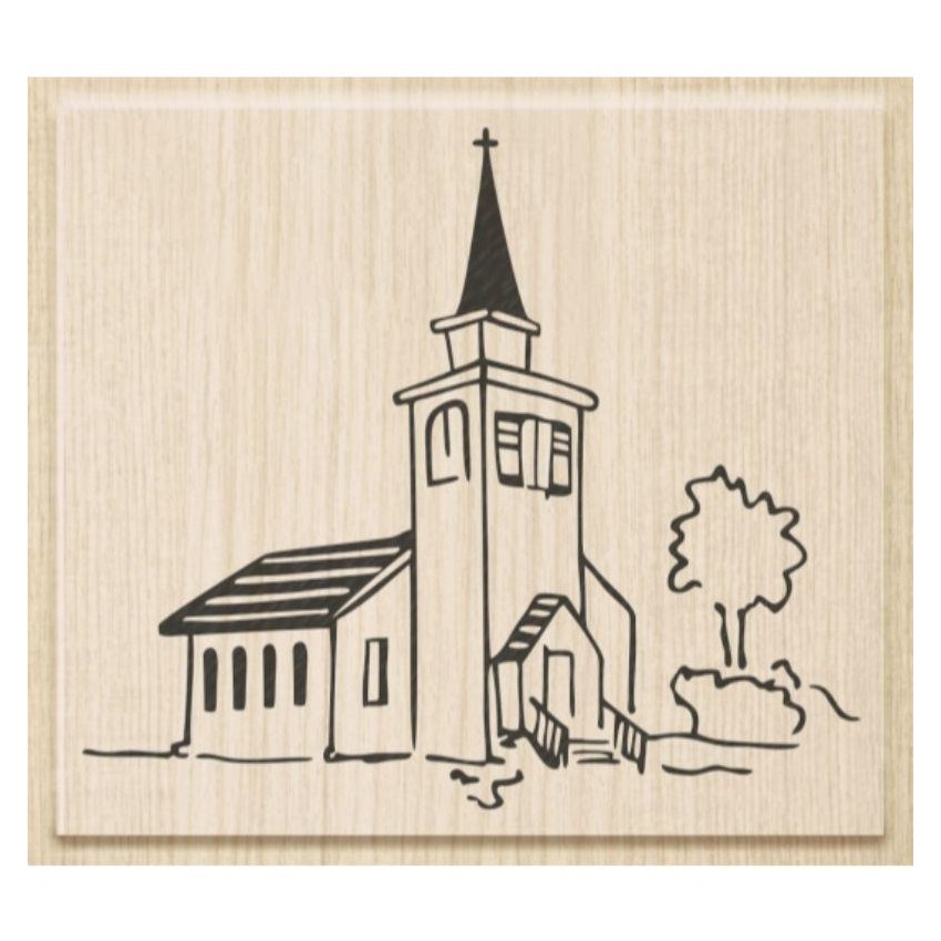 SELLO MADERA IGLESIA 8x7cm