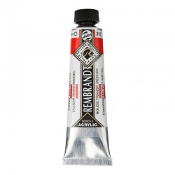 ACRILICO REMBRANT 40ML ROJO TRANS.MED